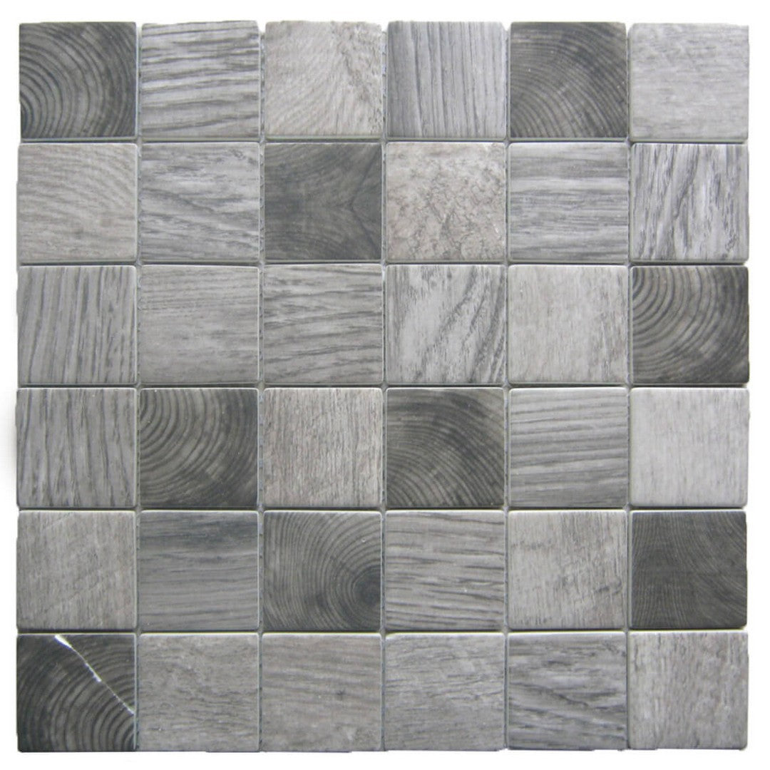 Bati Orient 12" x 12" Linear Glass Recycled 2" Mosaic