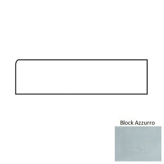 Tesoro 4" x 12" Glassalike Pressed Glossy Block Porcelain Wall Bullnose