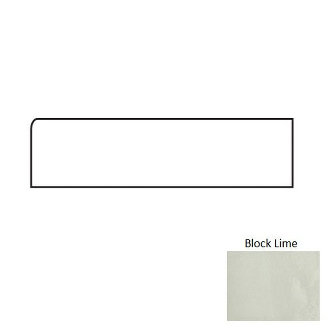 Tesoro 4" x 12" Glassalike Pressed Glossy Block Porcelain Wall Bullnose
