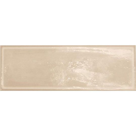 Tesoro 4" x 12" Glassalike Pressed Glossy Block Porcelain Wall Tile