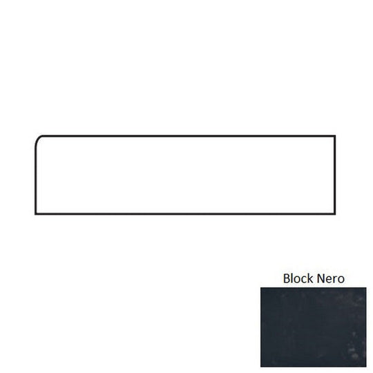 Tesoro 4" x 12" Glassalike Pressed Matte Block Porcelain Wall Bullnose
