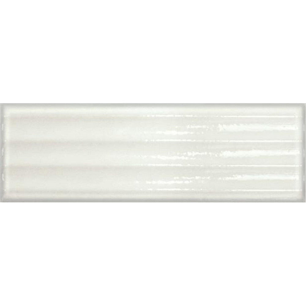 Tesoro 4" x 12" Glassalike Pressed Glossy Fluted Porcelain Wall Tile