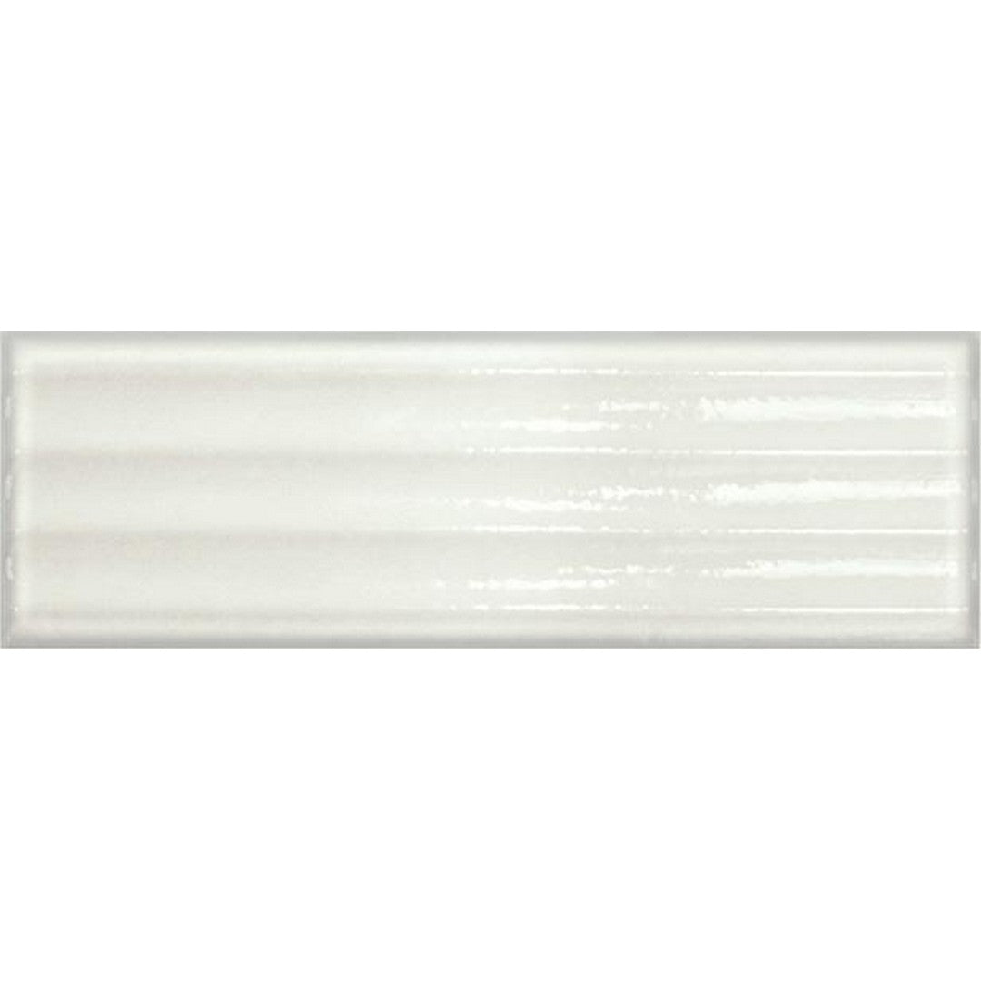 Tesoro 4" x 12" Glassalike Pressed Glossy Fluted Porcelain Wall Tile