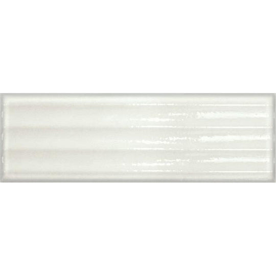 Tesoro 4" x 12" Glassalike Pressed Glossy Fluted Porcelain Wall Tile