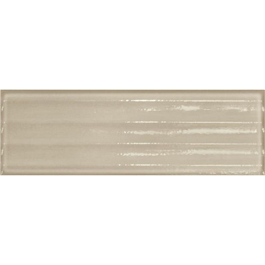Tesoro 4" x 12" Glassalike Pressed Glossy Fluted Porcelain Wall Tile