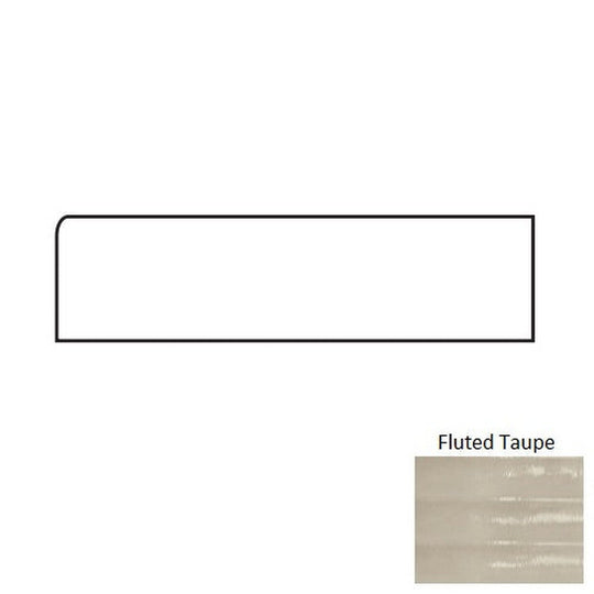 Tesoro 4" x 12" Glassalike Pressed Glossy Fluted Porcelain Wall Bullnose