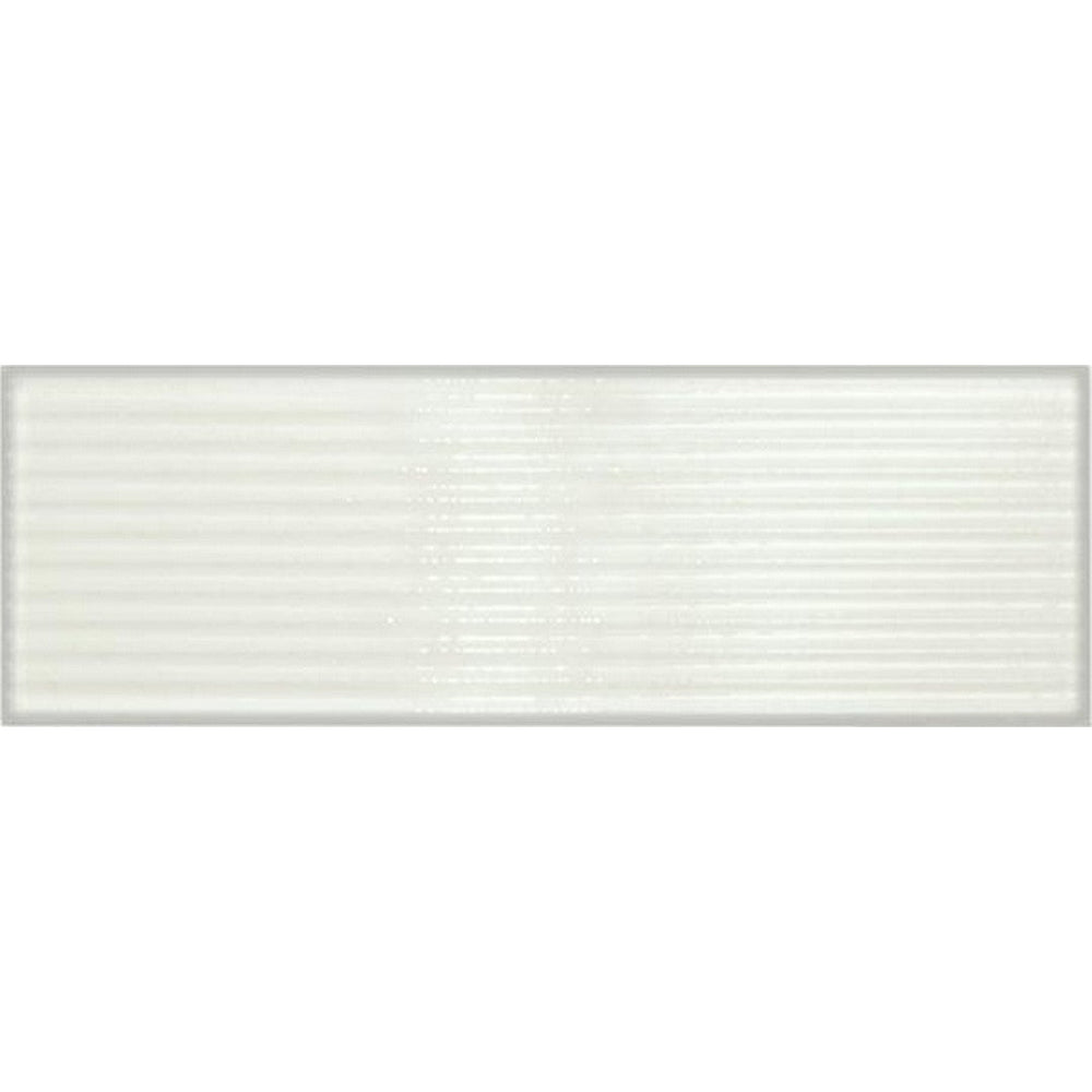 Tesoro 4" x 12" Glassalike Pressed Glossy Groove Porcelain Wall Tile