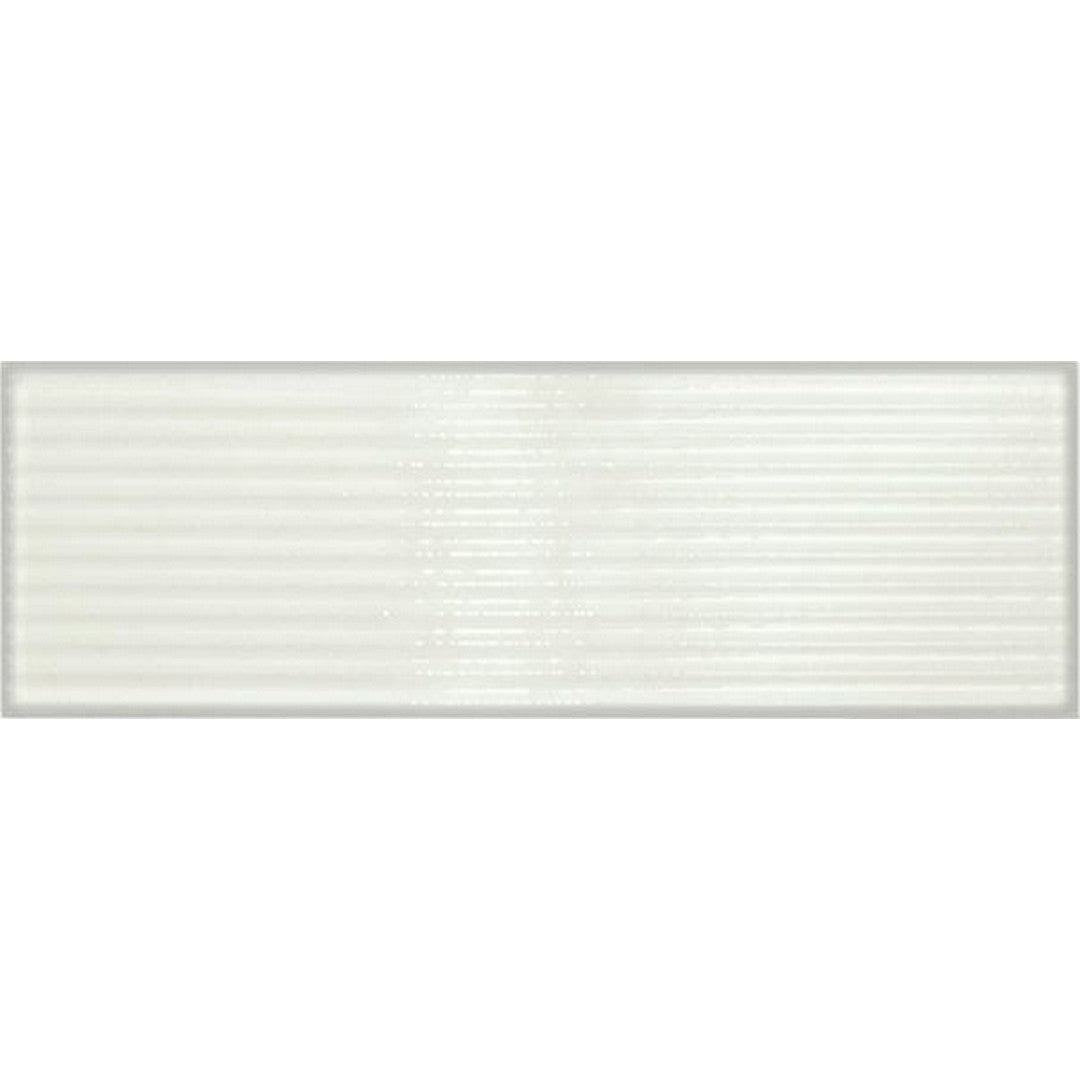 Tesoro 4" x 12" Glassalike Pressed Glossy Groove Porcelain Wall Tile