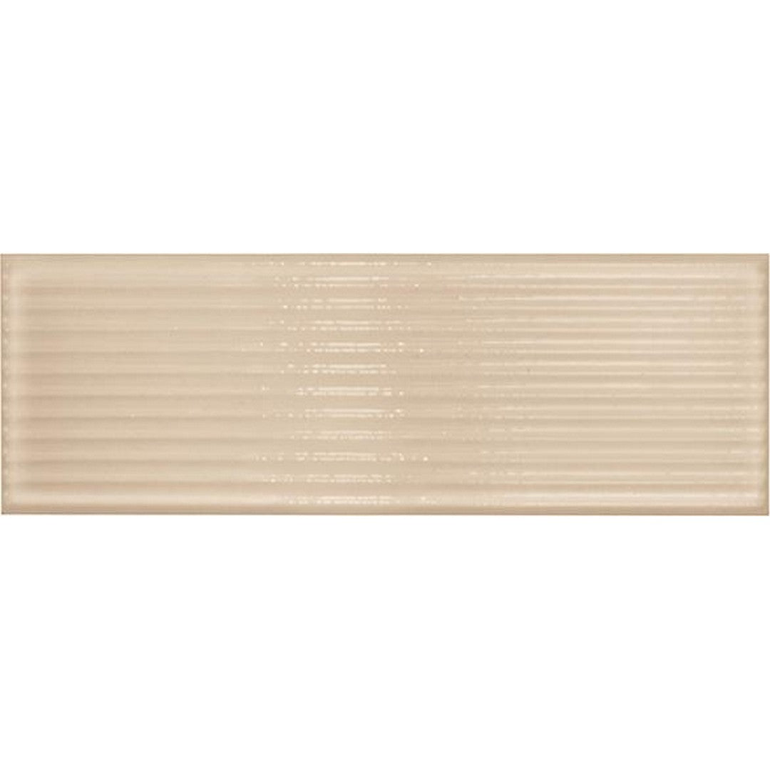 Tesoro 4" x 12" Glassalike Pressed Glossy Groove Porcelain Wall Tile