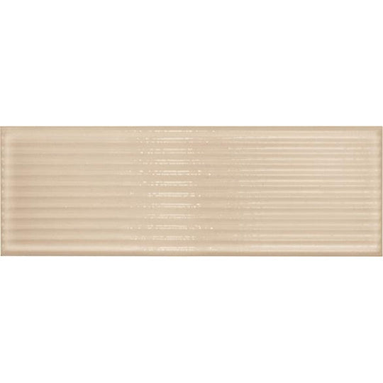 Tesoro 4" x 12" Glassalike Pressed Glossy Groove Porcelain Wall Tile