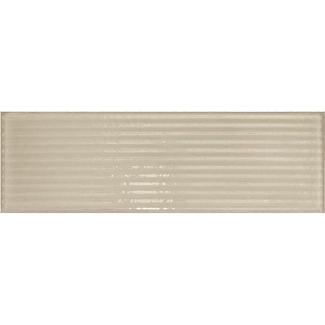 Tesoro 4" x 12" Glassalike Pressed Glossy Groove Porcelain Wall Tile