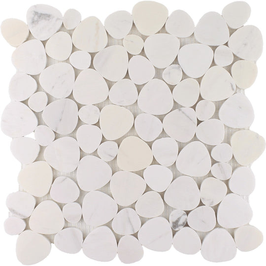 Tesoro 11.25" x 11.25" Ocean Stones Polished Natural Stone Sliced Mosaic