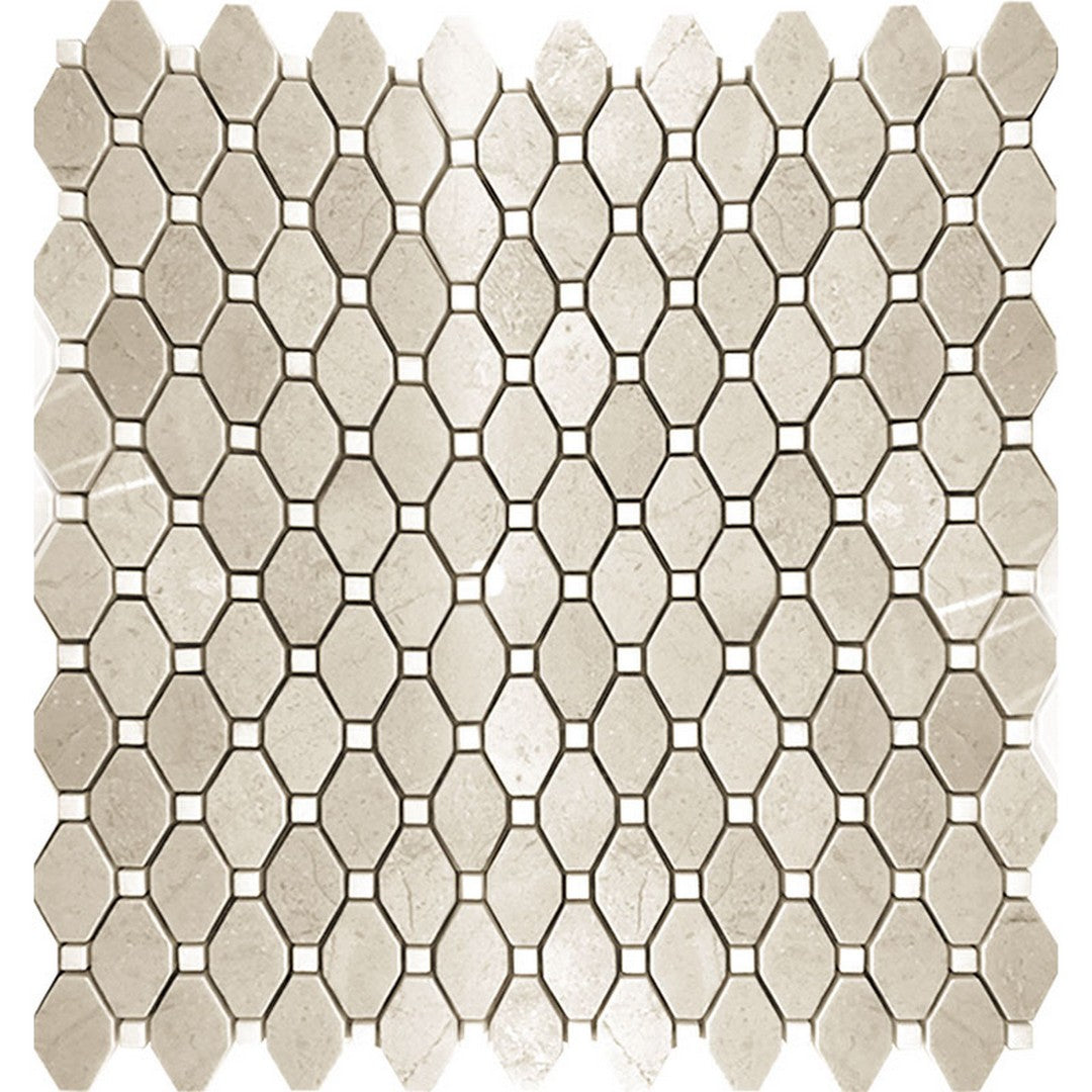 MiR Valencia 11.8" x 12.4" Natural Stone Mosaic Polished