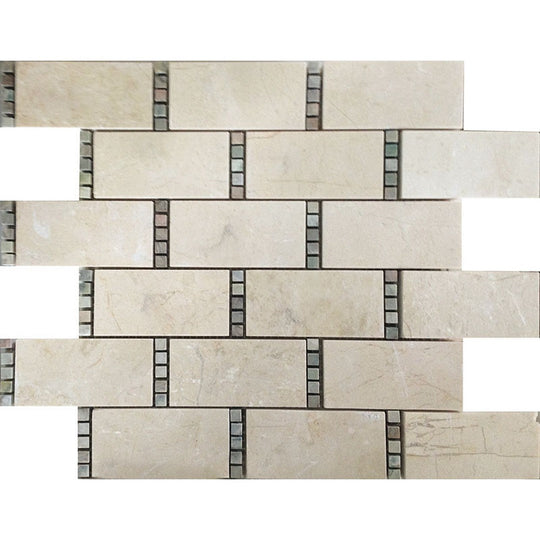 MiR Valencia 11.7" x 13" Natural Stone Mosaic Polished