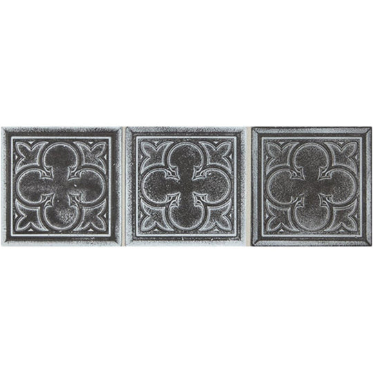 Daltile-Vintage-Metals-4-x-4-Satin-Metal-Clover-Deco-Wall-Tile-Whitewash-Iron