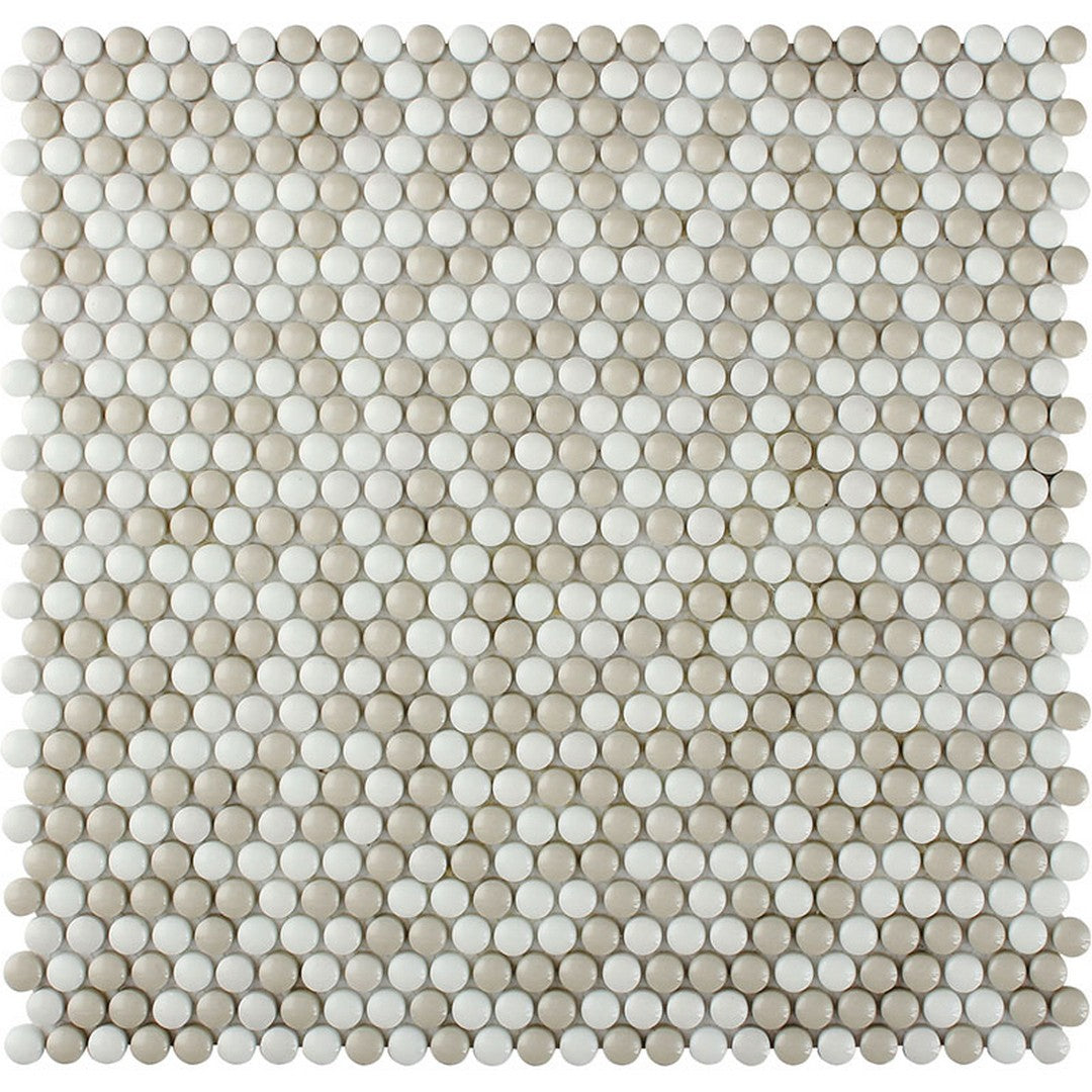 MiR Verre 12.5" x 12.8" Glass 0.5" Penny Round Mosaic