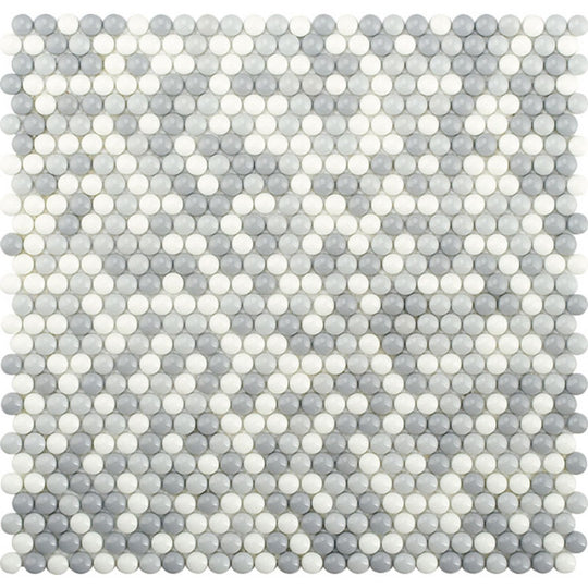 MiR Verre 12.5" x 12.8" Glass 0.5" Penny Round Mosaic