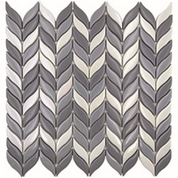 MiR Verre 11.6" x 12.1" Glass Herringbone Pattern Mosaic