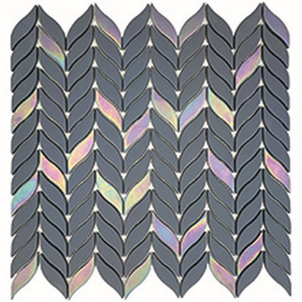 MiR Verre 11.6" x 12.1" Glass Herringbone Pattern Mosaic