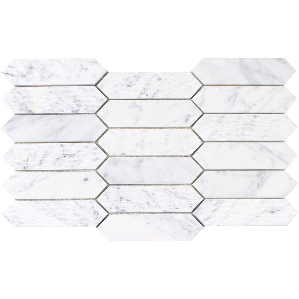 Tesoro 12.5" x 7.5" Venatino Goia Interlocking Picket Mosaic Natural Stone Mosaic