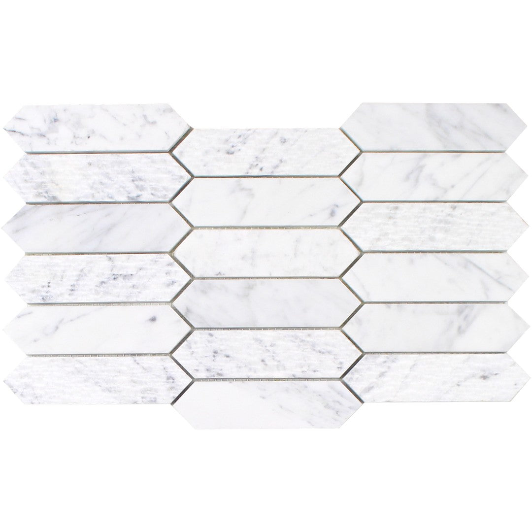 Tesoro 12.5" x 7.5" Venatino Goia Interlocking Picket Mosaic Natural Stone Mosaic