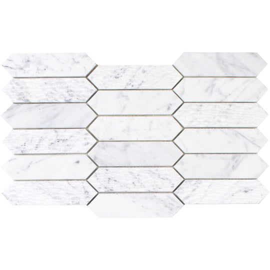 Tesoro 12.5" x 7.5" Venatino Goia Interlocking Picket Mosaic Natural Stone Mosaic