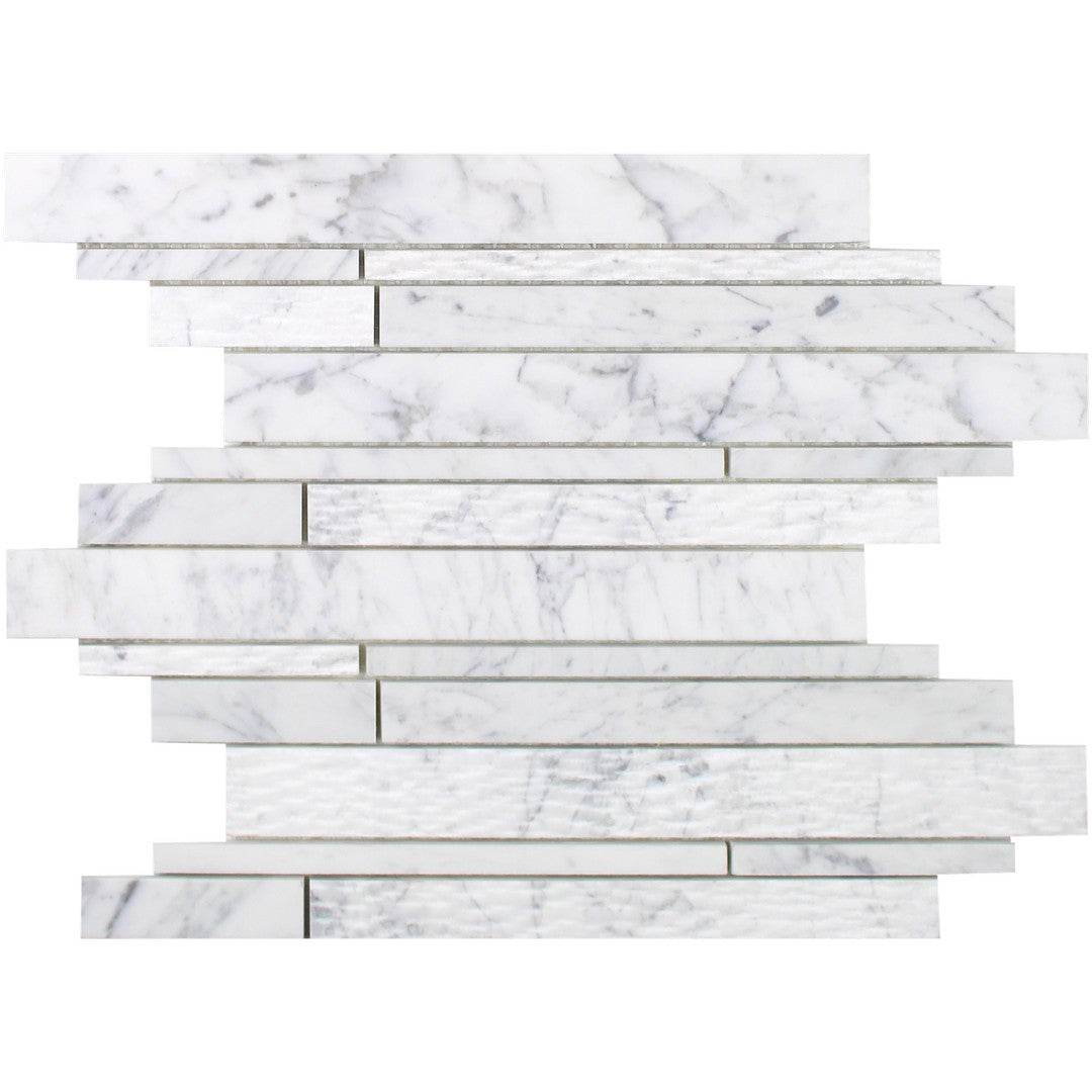 Tesoro 12" x 10.5" Venatino Goia Interlocking Random Linear Natural Stone Mosaic