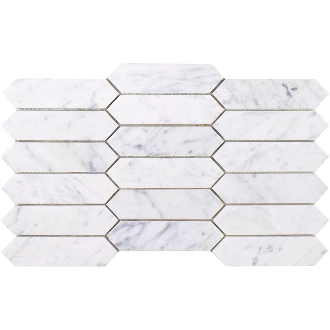 Tesoro 12.5" x 7.5" Venatino Goia Interlocking Picket Mosaic Natural Stone Mosaic