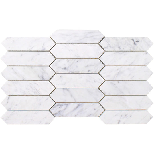 Tesoro 12.5" x 7.5" Venatino Goia Interlocking Picket Mosaic Natural Stone Mosaic