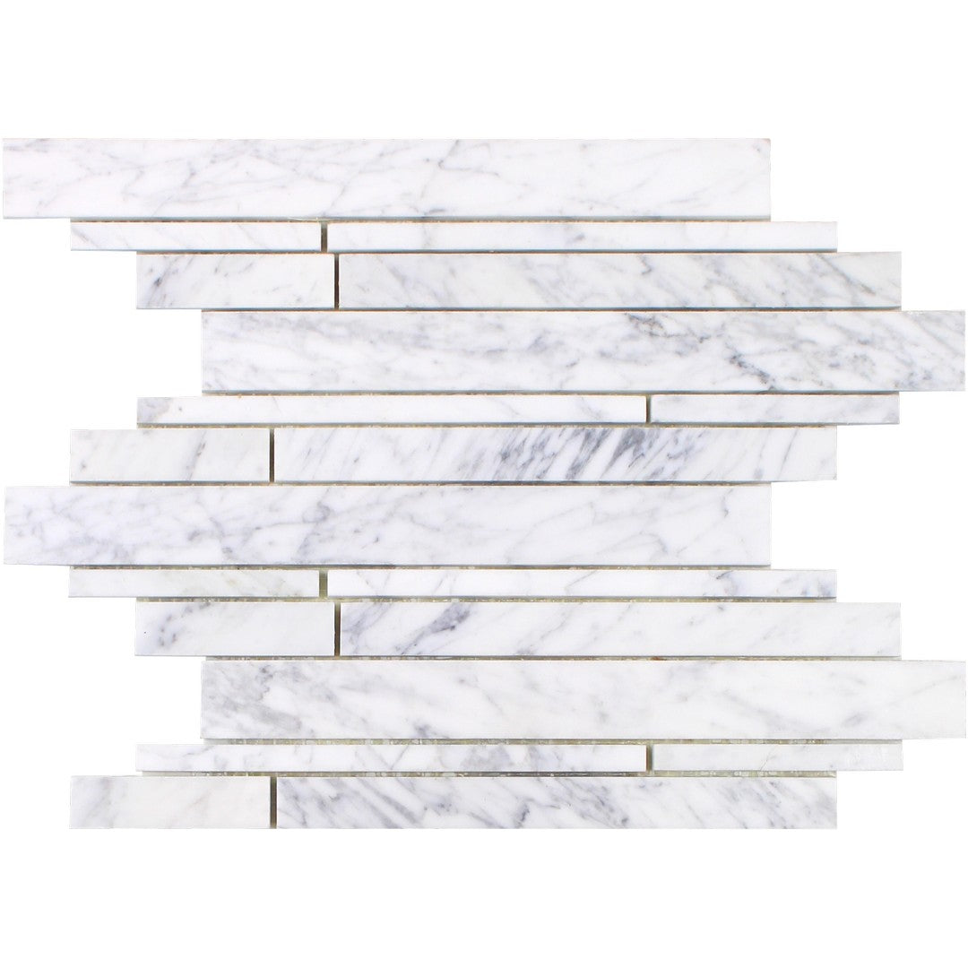 Tesoro 12" x 10.5" Venatino Goia Interlocking Random Linear Natural Stone Mosaic