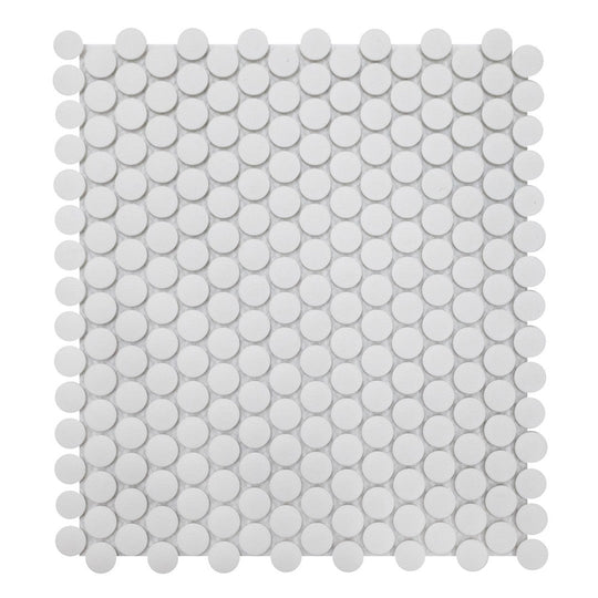 Emser 11" x 12" Source Matte Porcelain 1" Penny Round Mosaic
