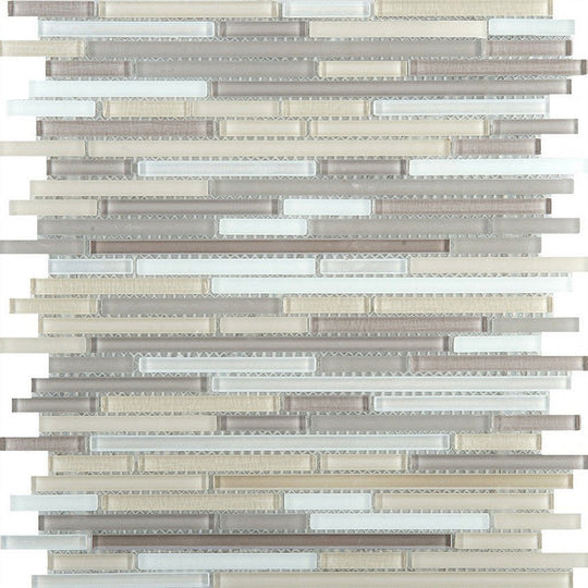 Emser 12" x 12" Infinity Glossy Linear Glass Mosaic