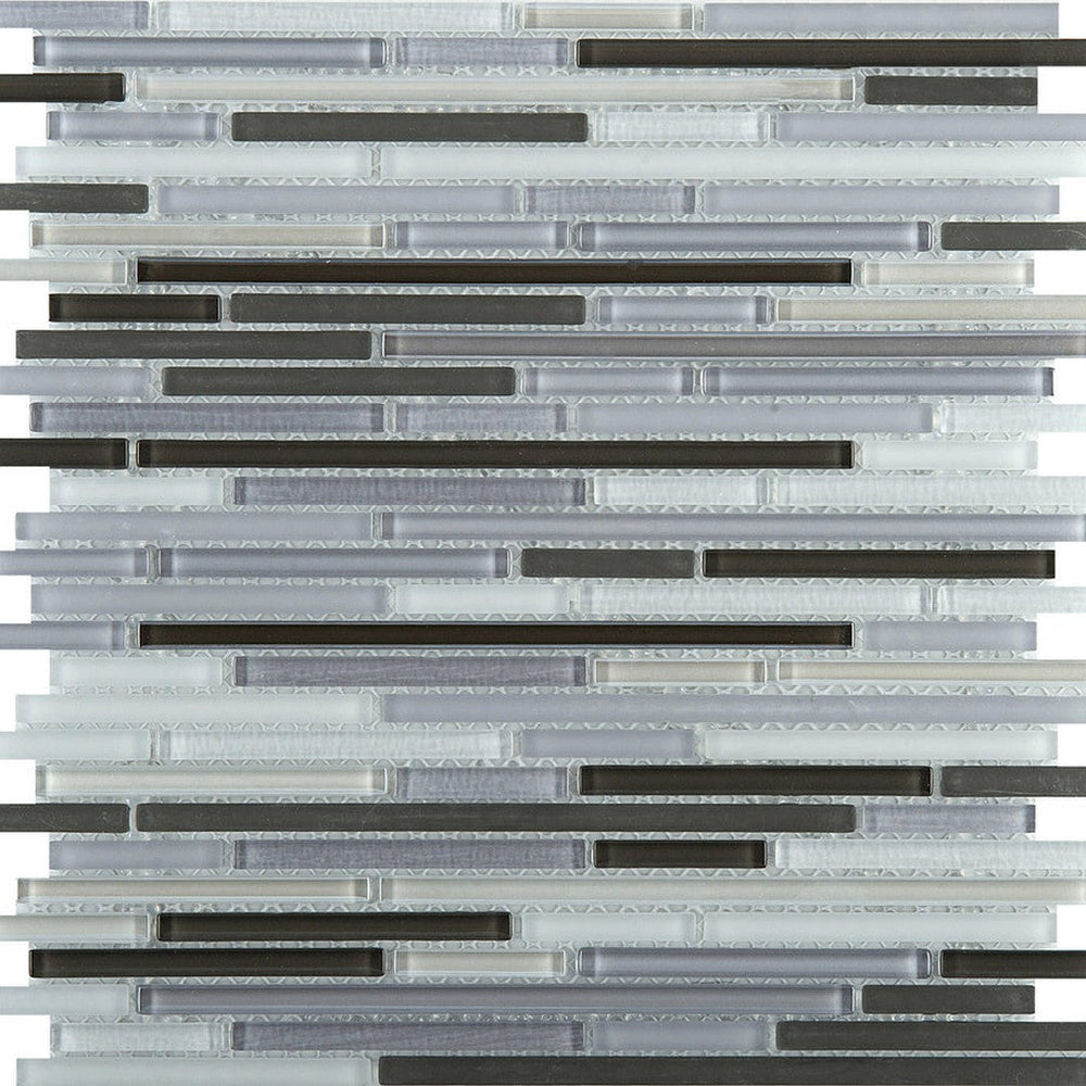 Emser 12" x 12" Infinity Glossy Linear Glass Mosaic