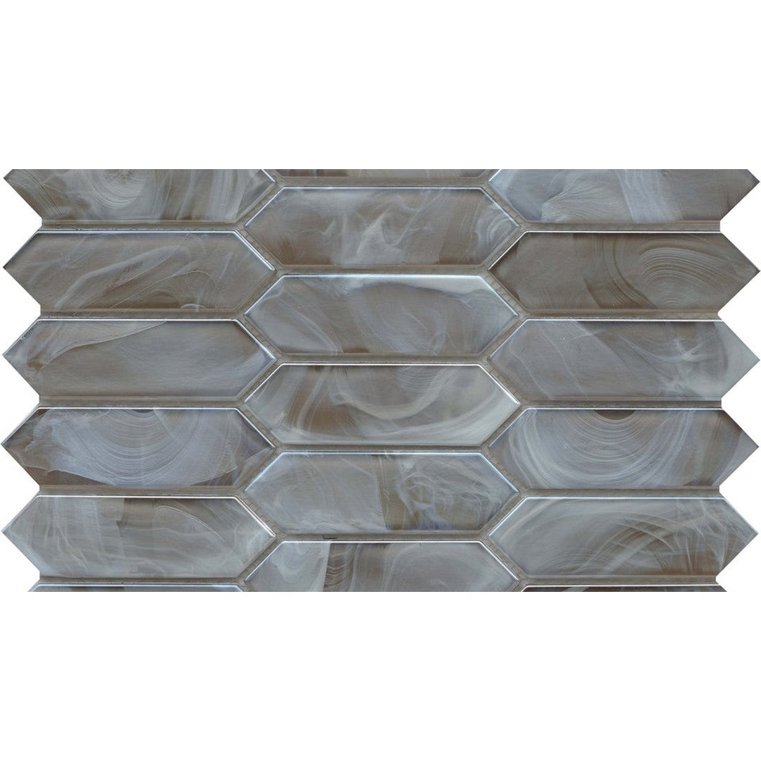 Emser Splash 11" x 14" Satin Glass Picket Mosaic