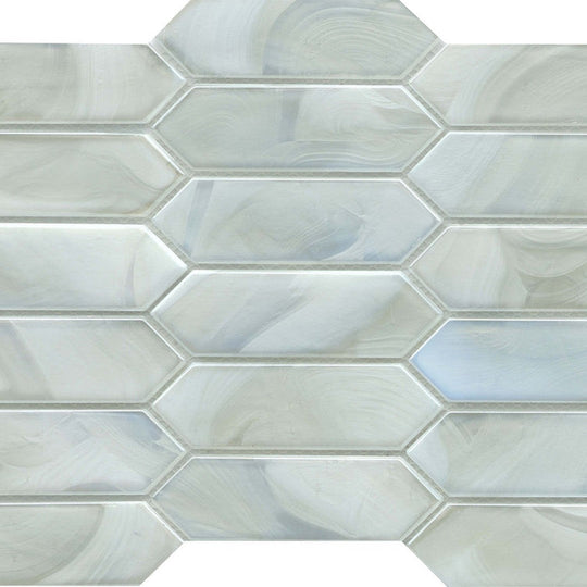 Emser Splash 11" x 14" Satin Glass Picket Mosaic