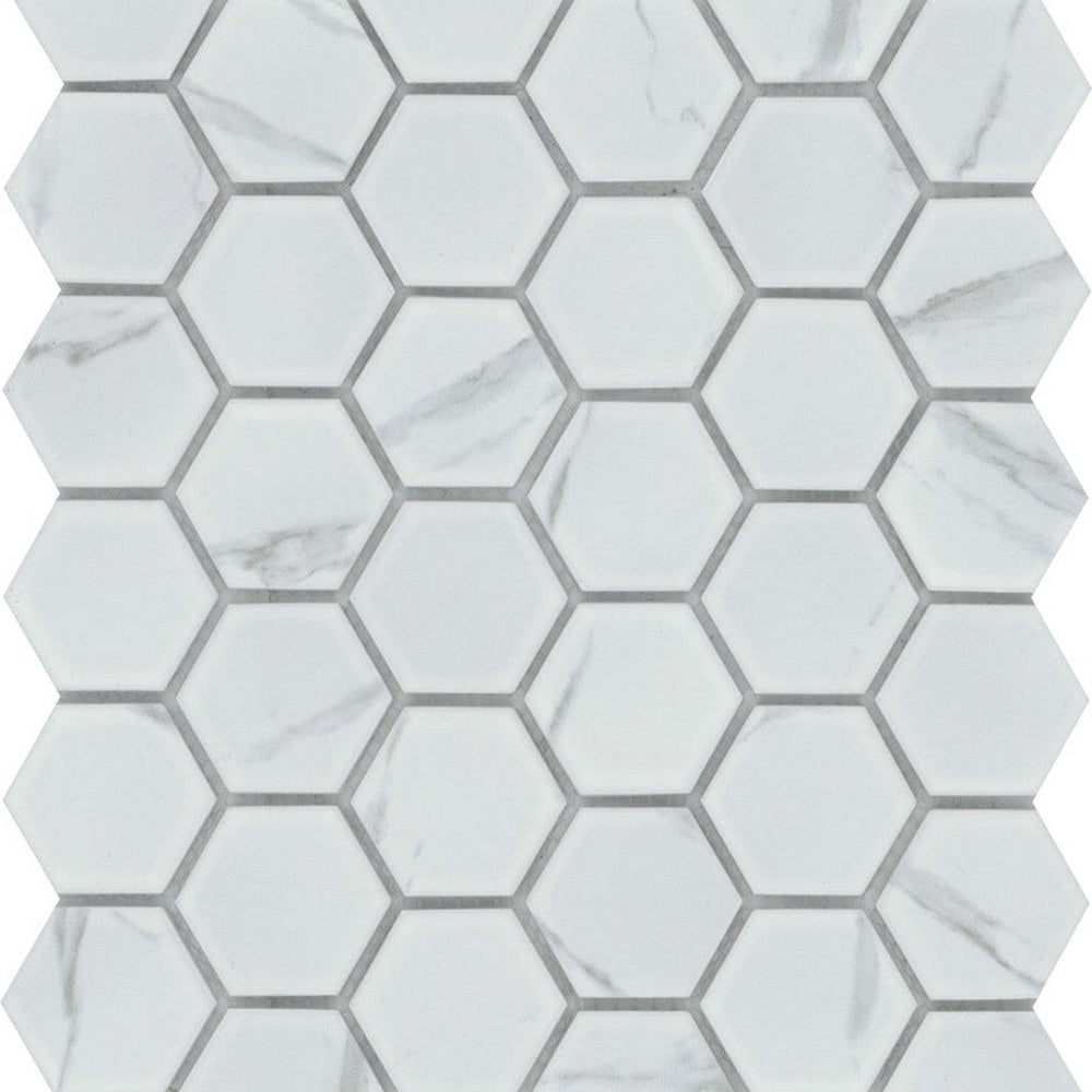 Emser Elegan 10" x 13" Porcelain Matte 2" Hex Mosaic