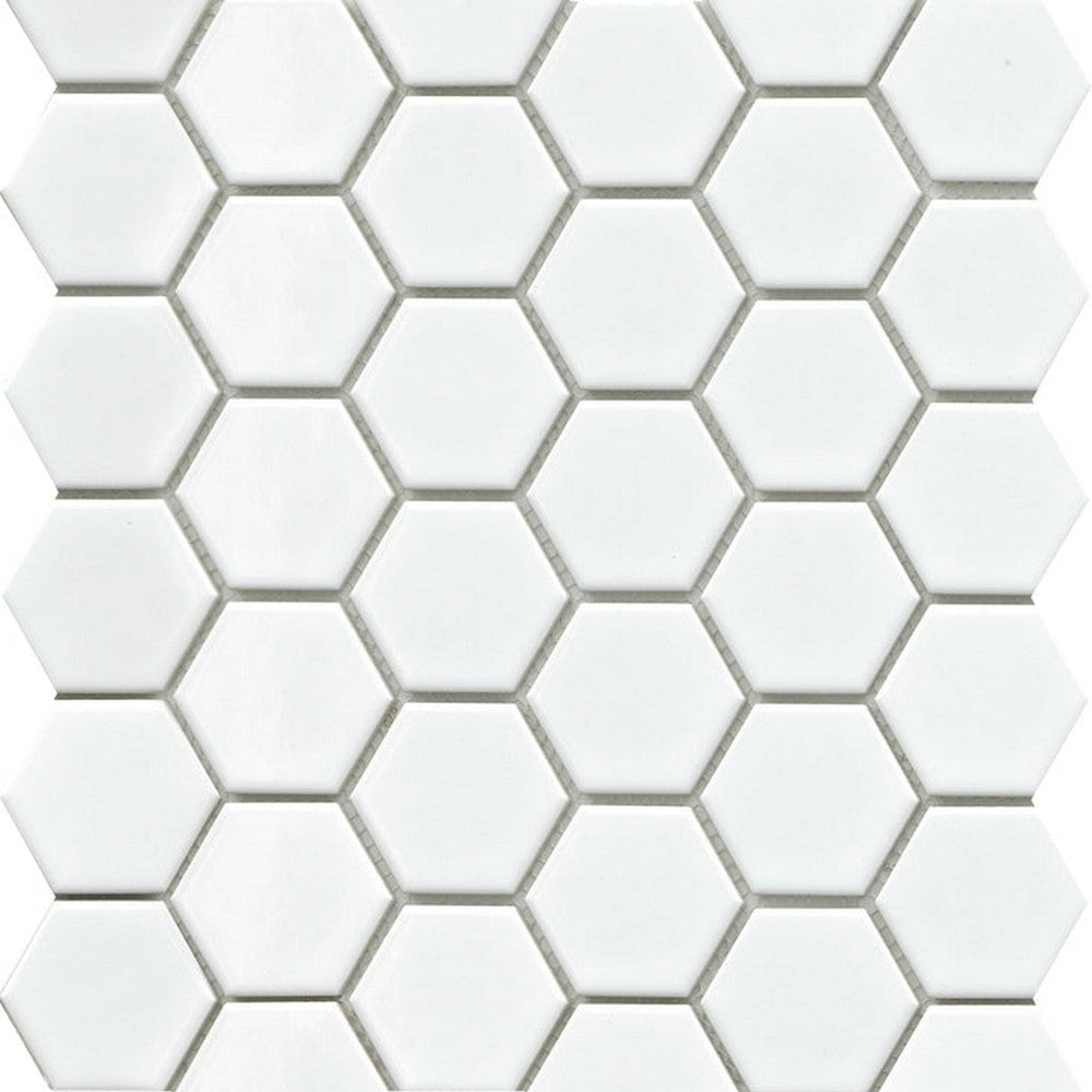 Emser Influence 12" x 12" Porcelain Gloss 2" Hex Mosaic