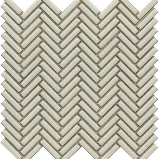 Emser Regala 11" x 11" Gloss Porcelain Mini Herringbone Mosaic