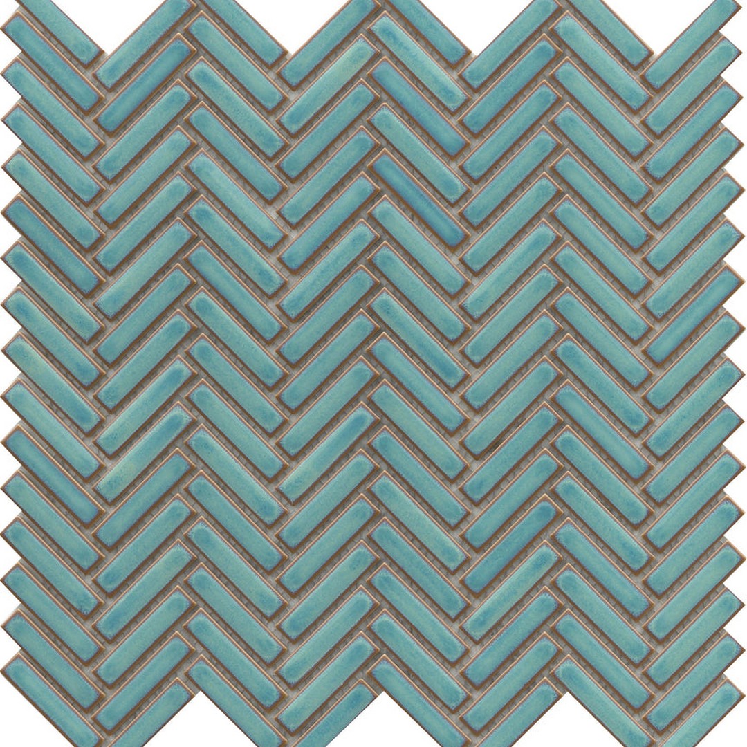 Emser Regala 11" x 11" Gloss Porcelain Mini Herringbone Mosaic