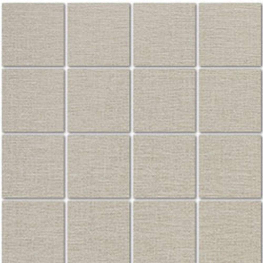 Tesoro 12" x 12" Natural Linen Rectified Textured Porcelain 3" Mosaic
