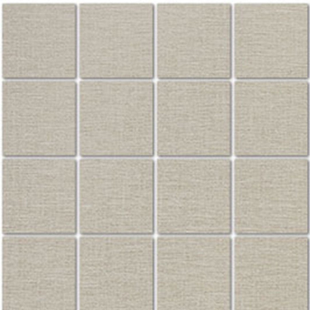 Tesoro 12" x 12" Natural Linen Rectified Textured Porcelain 3" Mosaic