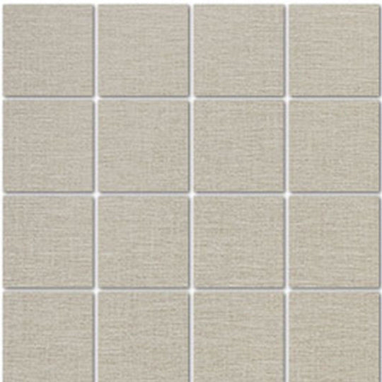 Tesoro 12" x 12" Natural Linen Rectified Textured Porcelain 3" Mosaic