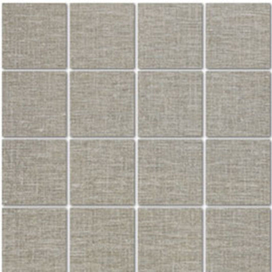 Tesoro 12" x 12" Natural Linen Rectified Textured Porcelain 3" Mosaic