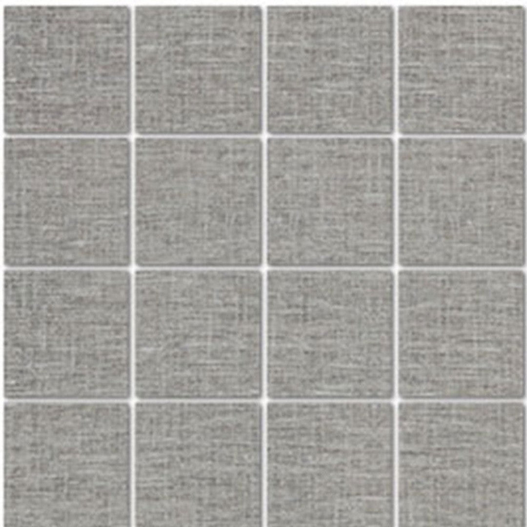 Tesoro 12" x 12" Natural Linen Rectified Textured Porcelain 3" Mosaic