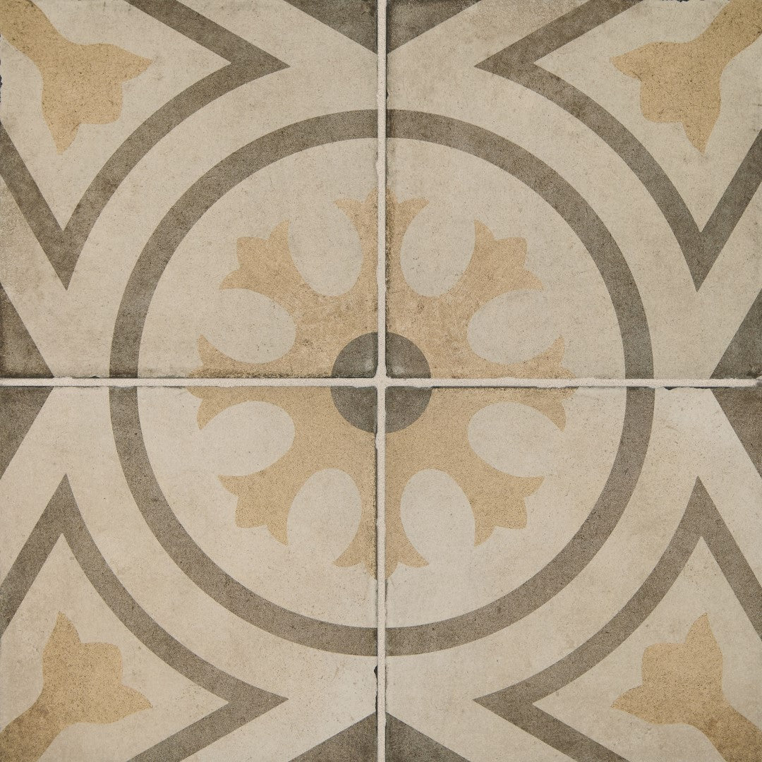 Daltile-Quartetto-8-x-8-Matte-Porcelain-Circol-Deco-Floor-Tile-Warm-Circolo