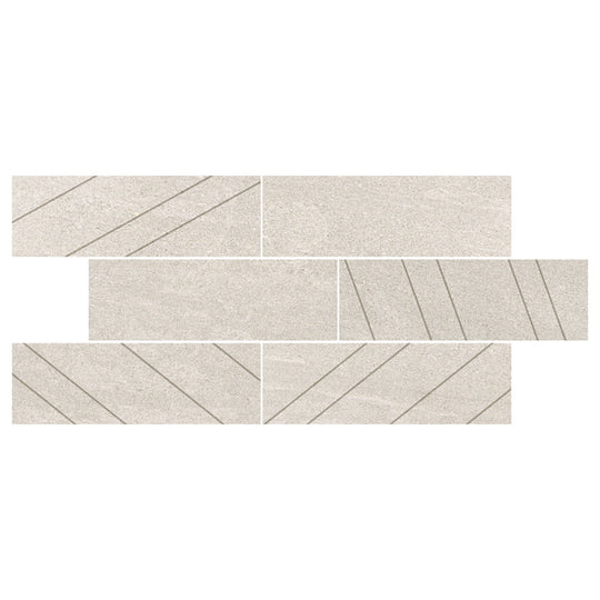 Del Conca USA 12" x 24" West 57th Glazed Porcelain Muretto Mosaic