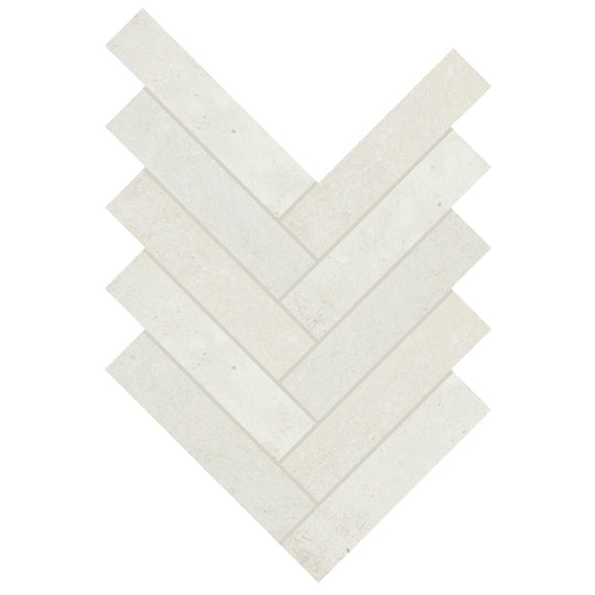 Daltile-Rekindle-9.38-x-17.5-Matte-Porcelain-2x6-Herringbone-Mosaic-White