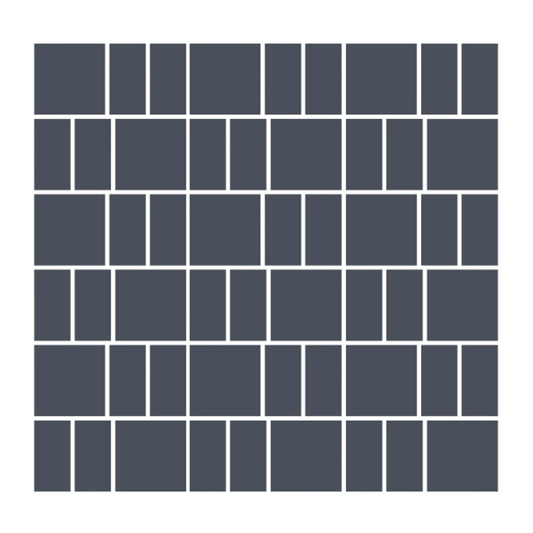 Lungarno 11.80" x 11.80" Zellige Bespoke Glossy Terracotta Cross Hatch Mosaic