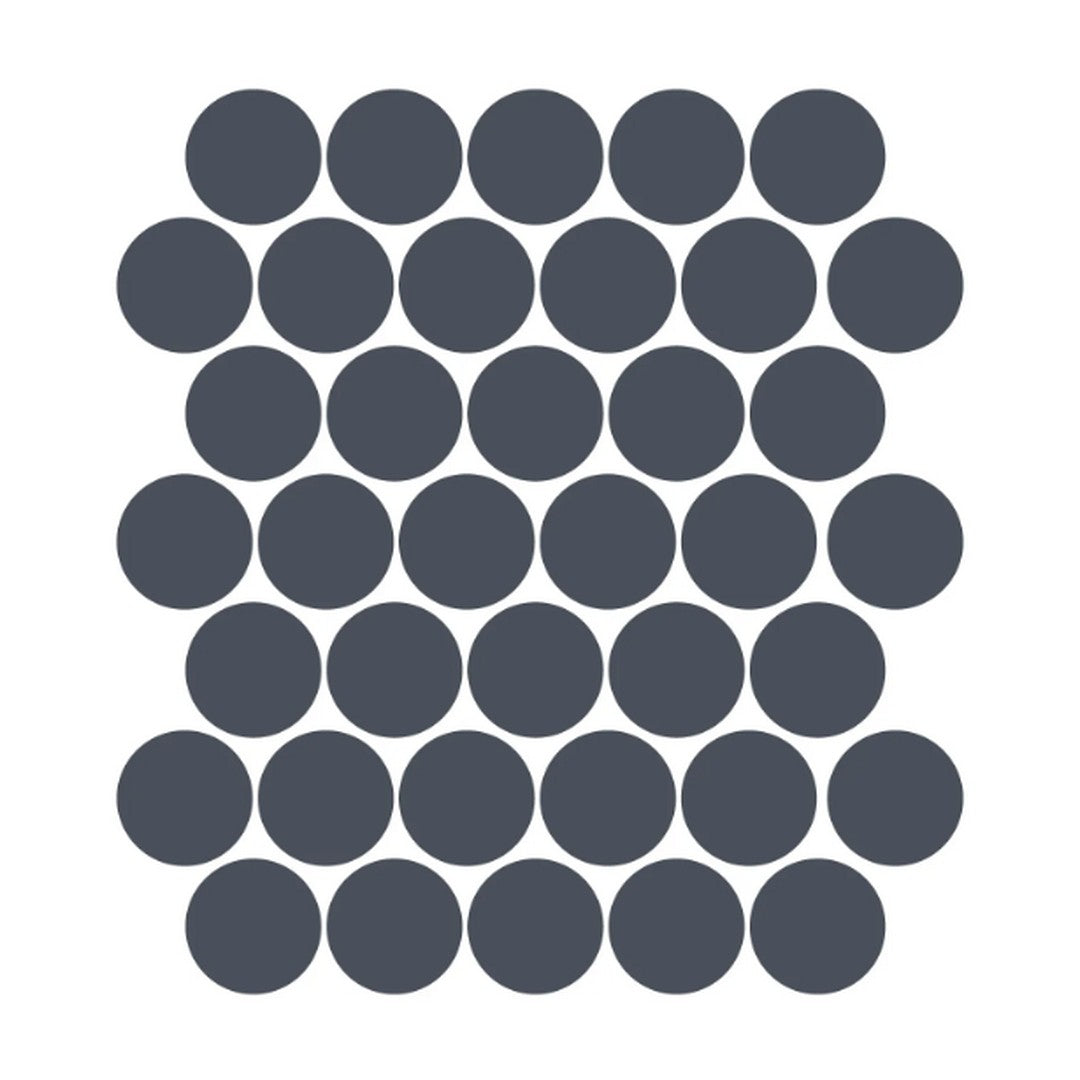 Lungarno 12.80" x 12.20" Zellige Bespoke Glossy Terracotta 2" Circles Mosaic