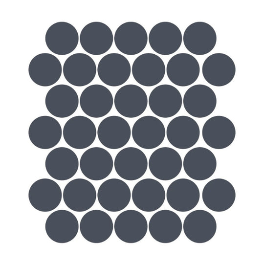 Lungarno 12.80" x 12.20" Zellige Bespoke Glossy Terracotta 2" Circles Mosaic